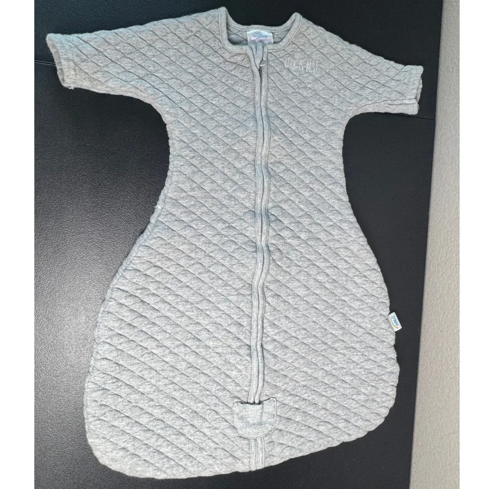 Halo SleepSack Easy Transition Quilted Cotton Wearable Blanket Gray Medium 6-9M